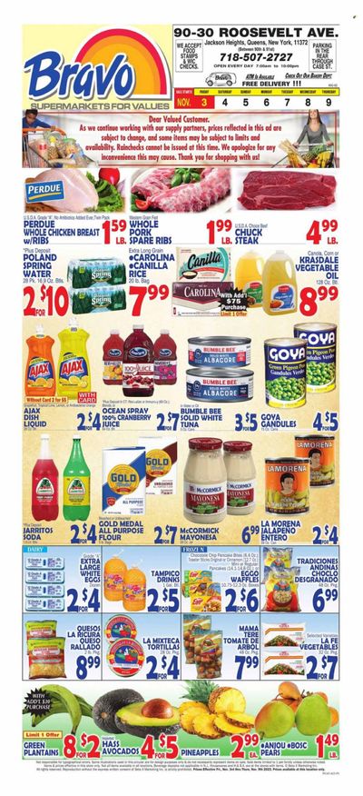 Bravo Supermarkets (CT, FL, MA, NJ, NY, PA) Weekly Ad Flyer Specials November 3 to November 9, 2023