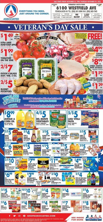 Associated Supermarkets (NY) Weekly Ad Flyer Specials November 3 to November 9, 2023