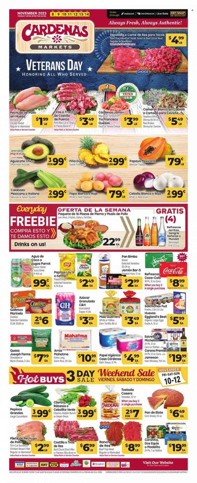 Cardenas (CA, NV) Weekly Ad Flyer Specials November 8 to November 14, 2023