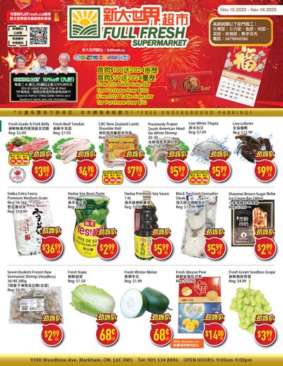 Full Fresh Supermarket Flyer November 10 to 16