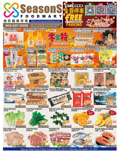 Seasons Food Mart (Thornhill) Flyer November 10 to 16