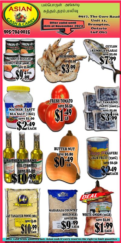 Asian Cash & Carry Flyer November 10 to 16