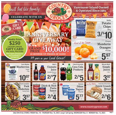 Country Grocer Flyer November 10 to 16