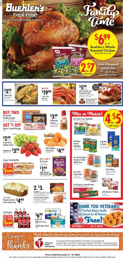 Buehler's (OH) Weekly Ad Flyer Specials November 8 to November 14, 2023