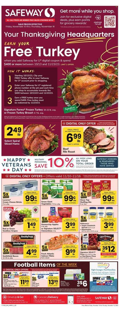 Safeway (VA) Weekly Ad Flyer Specials November 10 to November 16, 2023