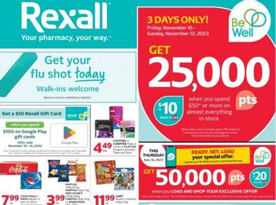 Rexall Canada Pre-Black Friday Offers: Get 25,000 Be Well Points When You Spend $50 or More Until November 12th + More