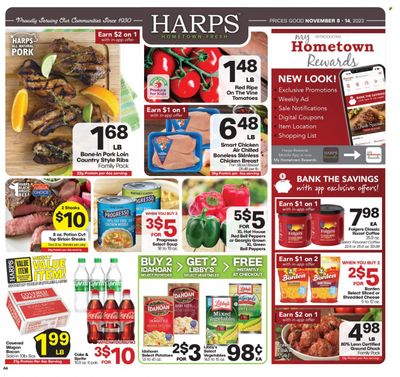 Harps Hometown Fresh (AR, KS, MO, OK) Weekly Ad Flyer Specials November 8 to November 14, 2023