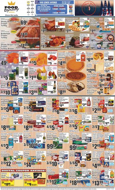 Food Dynasty (NY) Weekly Ad Flyer Specials November 10 to November 16, 2023