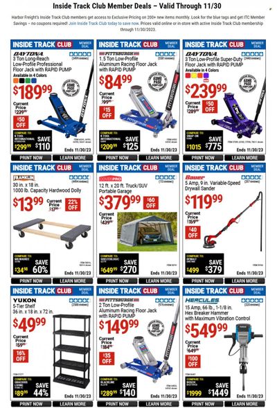 Harbor Freight Weekly Ad Flyer Specials November 11 to November 30, 2023