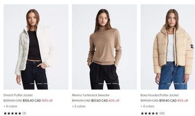 Calvin Klein Canada Black Friday Now: Save up to 50% Off + Extra 30% off Sale + Today Only 60% off Sweaters
