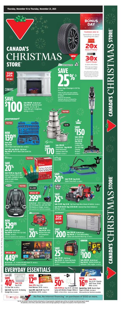 Canadian Tire (ON) Flyer November 16 to 23