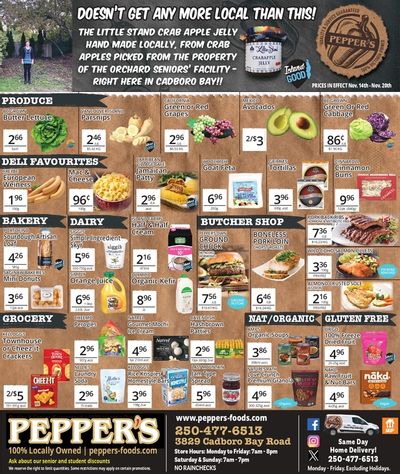 Pepper's Foods Flyer November 14 to 20