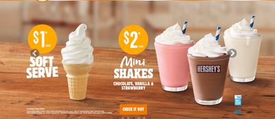 Burger King Canada Offers: Enjoy a Vanilla Soft-Serve Cone for $1 &  a Mini Shake for $2