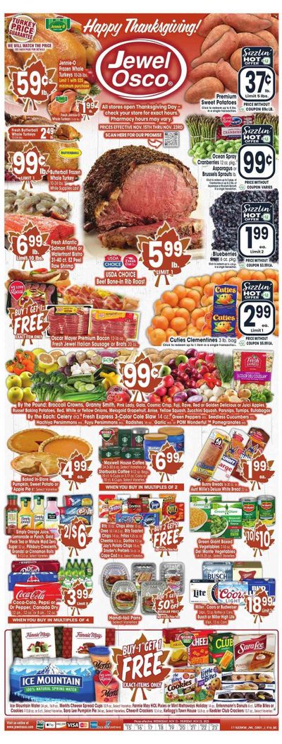 Jewel Osco (IL) Weekly Ad Flyer Specials November 15 to November 23, 2023