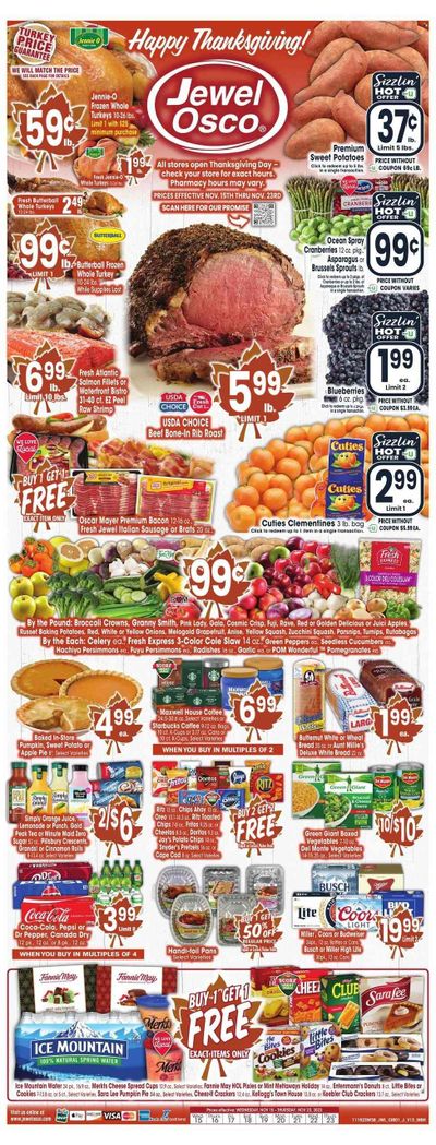 Jewel Osco (IN) Weekly Ad Flyer Specials November 15 to November 23, 2023