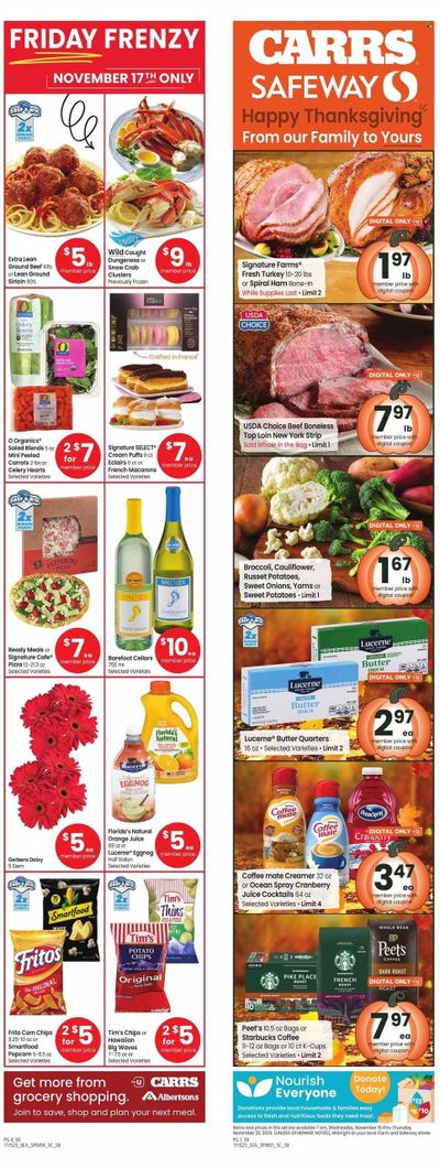 Safeway (AK) Weekly Ad Flyer Specials November 15 to November 23, 2023