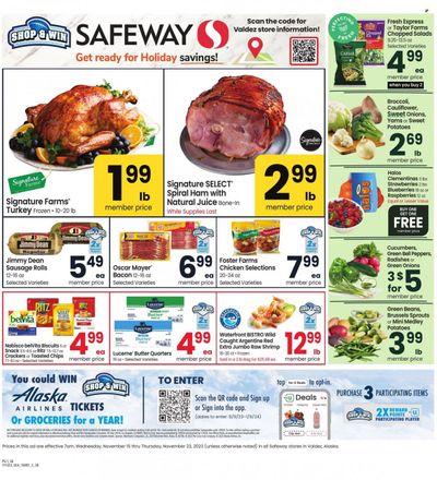 Safeway (AK) Weekly Ad Flyer Specials November 15 to November 23, 2023