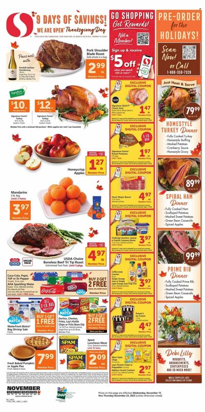 Safeway (HI) Weekly Ad Flyer Specials November 15 to November 23, 2023