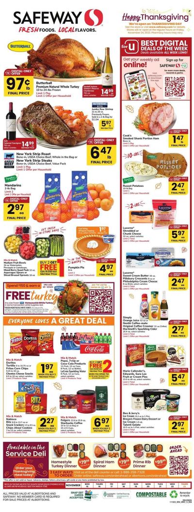 Safeway (NE) Weekly Ad Flyer Specials November 15 to November 23, 2023