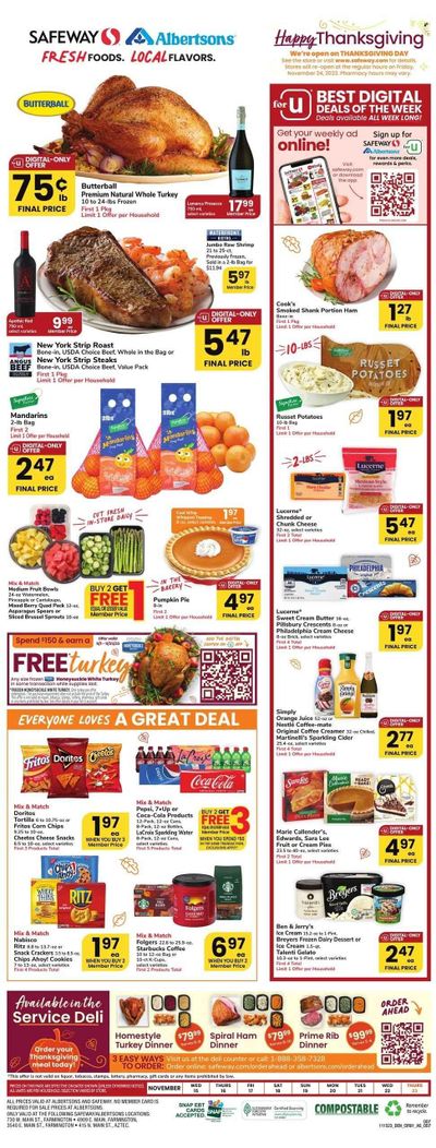 Safeway (NM) Weekly Ad Flyer Specials November 15 to November 23, 2023