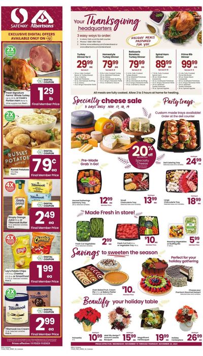 Safeway (OR) Weekly Ad Flyer Specials November 15 to November 23, 2023