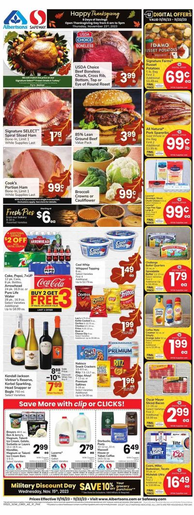Safeway (AZ) Weekly Ad Flyer Specials November 15 to November 22, 2023