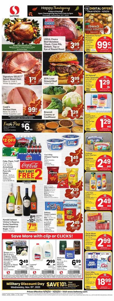 Safeway (AZ) Weekly Ad Flyer Specials November 15 to November 22, 2023