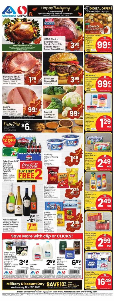 Safeway (AZ) Weekly Ad Flyer Specials November 15 to November 22, 2023