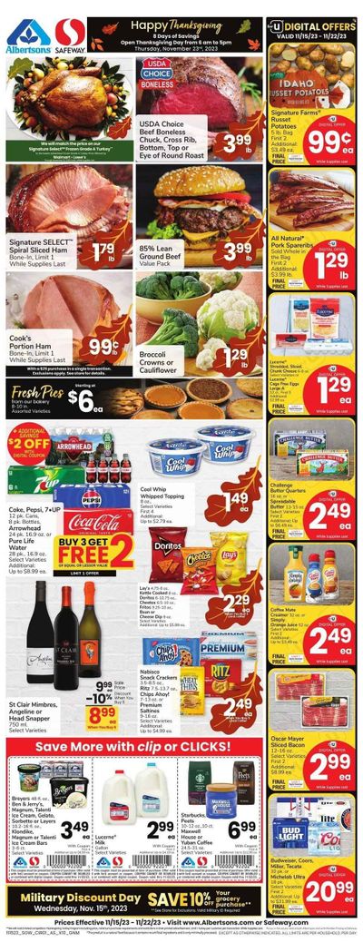 Safeway (NM) Weekly Ad Flyer Specials November 15 to November 22, 2023