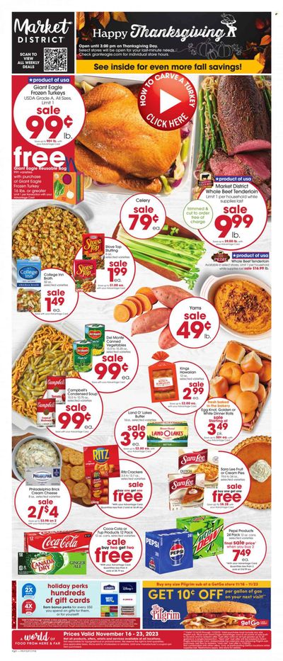 Giant Eagle (PA) Weekly Ad Flyer Specials November 16 to November 23, 2023