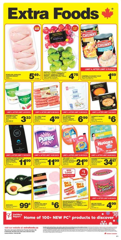 Extra Foods Flyer November 16 to 22
