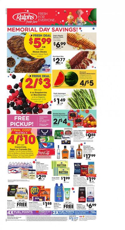 Ralphs Fresh Fare Weekly Ad & Flyer May 20 to 26