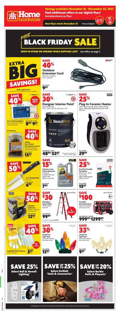 Home Hardware (ON) Flyer November 16 to 22