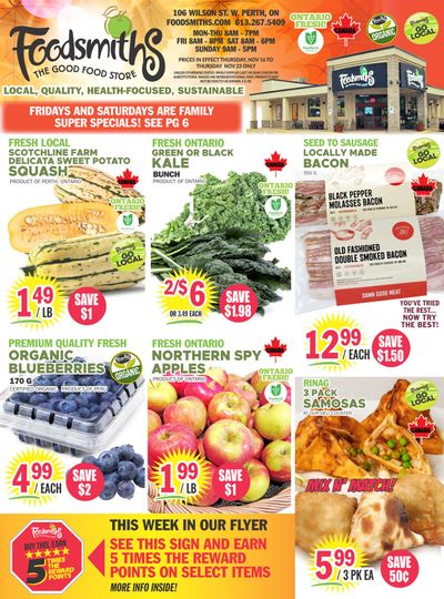 Foodsmiths Flyer November 16 to 23