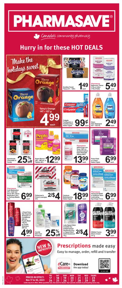 Pharmasave (ON & West) Flyer November 17 to 30