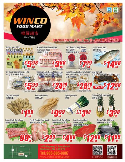WinCo Food Mart (HWY 7) Flyer November 16 to 22
