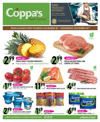 Coppa's Fresh Market Flyer November 16 to 22