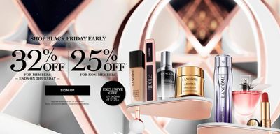 Lancôme Canada Black Friday Early Deals: 32% off for Members +Exclusive Gift on Orders of $125 (up to $150 Value)