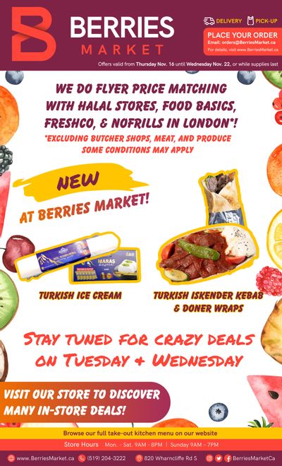 Berries Market Flyer November 16 to 22