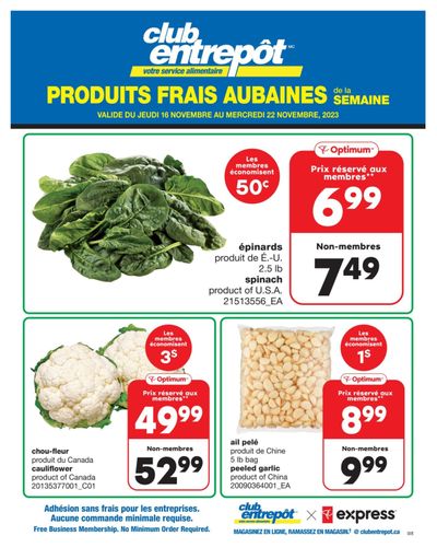 Wholesale Club (QC) Fresh Deals of the Week Flyer November 16 to 22