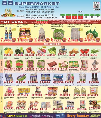 88 Supermarket Flyer November 16 to 22