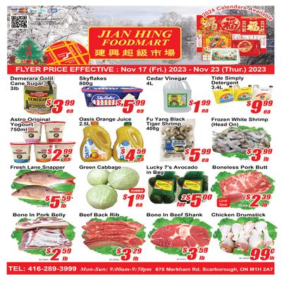 Jian Hing Foodmart (Scarborough) Flyer November 17 to 23