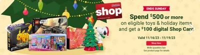 Costco Canada Pre-Black Friday Offers: Spend $500 or More on Select Toys and Holiday Items and Get a $100 Digital Shop Card