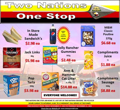 Two Nations One Stop Flyer November 17 to 23