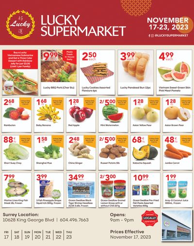 Lucky Supermarket (Surrey) Flyer November 17 to 23