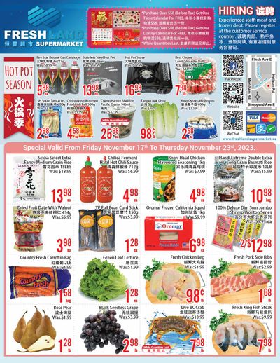 FreshLand Supermarket Flyer November 17 to 23