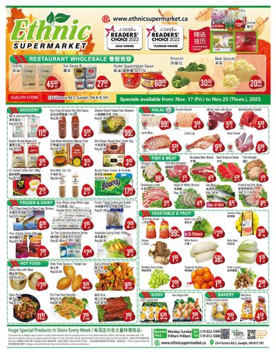 Ethnic Supermarket (Guelph) Flyer November 17 to 23