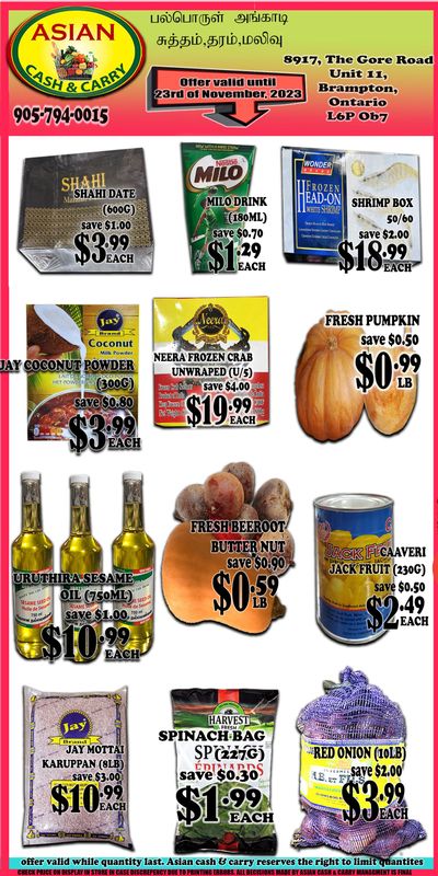 Asian Cash & Carry Flyer November 17 to 23