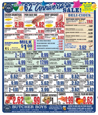 Butcher Boys Grocery Store Flyer November 17 to 27