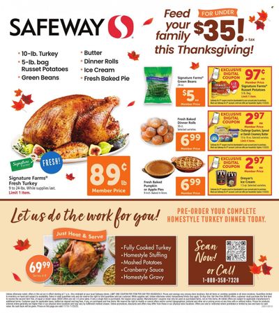 Safeway (CA) Weekly Ad Flyer Specials November 15 to November 23, 2023